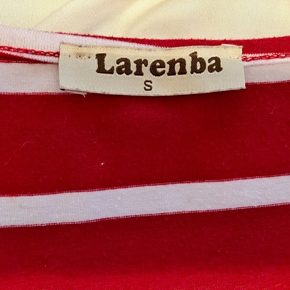 Red and white striped nursing dress - Picture 3 of 3